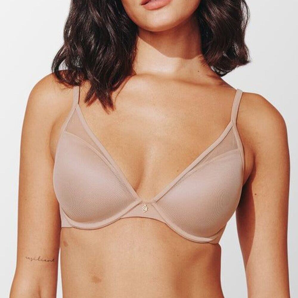 Thirdlove Women's 24/7 Classic Uplift Plunge Bra in Taupe Tan